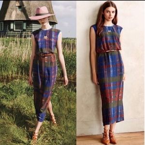 Anthro HD in Paris Andaz plaid motif dress